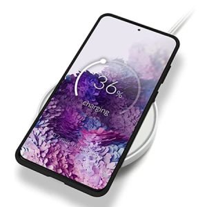 Луксозен силиконов калъф за Samsung Galaxy S20 5G - Черен - imagine 3