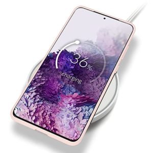 Луксозен силиконов калъф за Samsung Galaxy S20 5G - Розово Злато - imagine 3