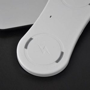 Безжично зарядно устройство 2в1 Qi Wireless Charger - Бяло - imagine 4