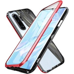360° Стъклен магнитен кейс за Huawei P30 - imagine 3