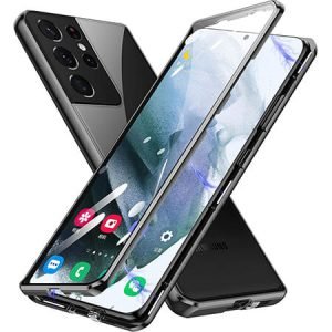 360° Стъклен магнитен кейс за Samsung Galaxy S21 Ultra - imagine 1