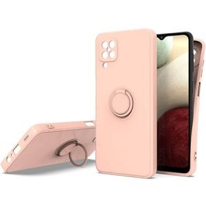 Силиконов калъф с RING за Samsung A22 4G - Розово Злато - imagine 1