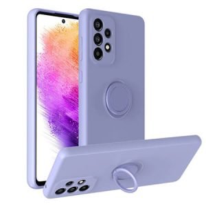 Силиконов калъф с RING за Samsung А33 5G - Лилав - imagine 1