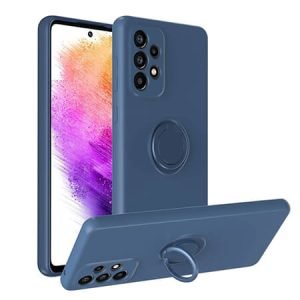 Силиконов калъф с RING за Samsung A52 - Син - imagine 1