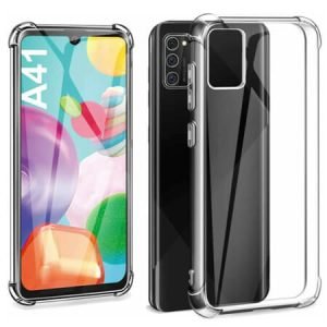 Противоударен силиконов гръб за Samsung Galaxy A41 - Прозрачен - imagine 1