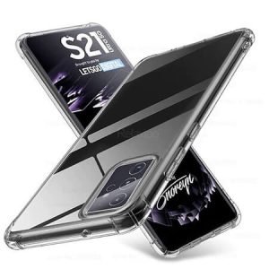 Противоударен силиконов гръб за Samsung Galaxy S21 Ultra - Прозрачен - imagine 1