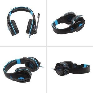 LED Gaming Слушалки за компютър KOTION EACH G4000 - Сини - imagine 4