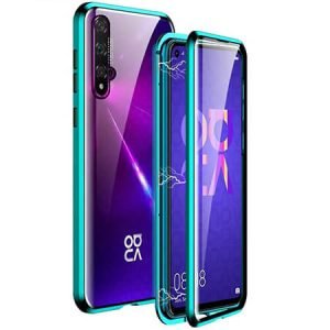360° Стъклен магнитен кейс за Huawei Nova 5T - imagine 2