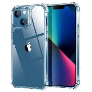 Противоударен силиконов гръб за iPhone 13 - Прозрачен - imagine 1