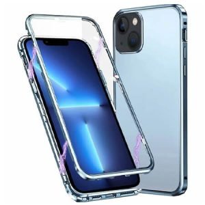 360° Стъклен магнитен кейс за iPhone 13 - imagine 5