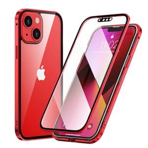 360° Стъклен магнитен кейс за iPhone 13 - imagine 3