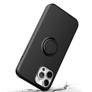 Силиконов калъф с RING за iPhone 14 Pro - Черен - imagine 2