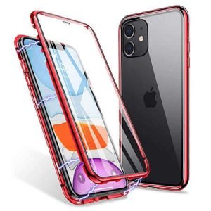 360° Стъклен магнитен кейс за iPhone 12 Mini - imagine 3