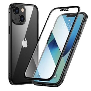 360° Стъклен магнитен кейс за iPhone 13 - imagine 1