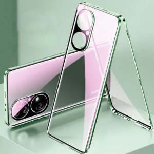 360° Стъклен магнитен кейс за Huawei P50 Pro - imagine 2
