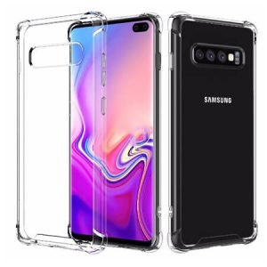 Противоударен силиконов гръб за Samsung Galaxy S10 Plus - Прозрачен - imagine 1