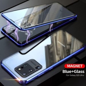 360° Стъклен магнитен кейс за Samsung Galaxy S20 Ultra - imagine 2