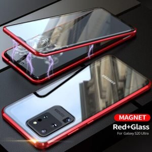 360° Стъклен магнитен кейс за Samsung Galaxy S20 Ultra - imagine 3