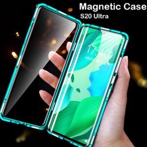 360° Стъклен магнитен кейс за Samsung Galaxy S20 Ultra - imagine 4