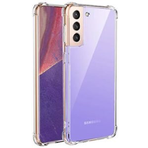 Husa din spate din silicon rezistenta la socuri pentru Samsung Galaxy S21 Plus - Transparenta