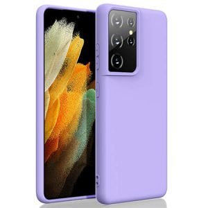 Husă de lux din silicon pentru Samsung Galaxy S21 Ultra 5G - violet