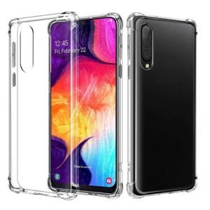 Противоударен силиконов гръб за Samsung Galaxy A30s - Прозрачен - imagine 1