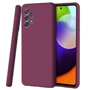 Луксозен силиконов калъф за Samsung Galaxy A52 5G - Виненочервен - imagine 1