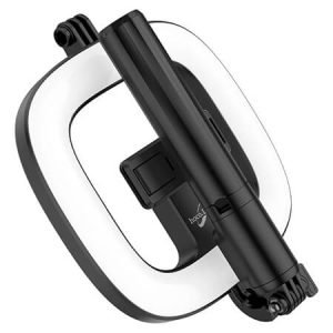 Мини трипод HOCO LV03 за смартфон с LED светлина - Черен - imagine 3