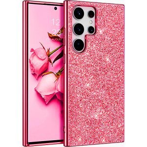 Husă din spate de designer de lux din piatră strălucitoare pentru Samsung Galaxy S23 Ultra 5G - roșu