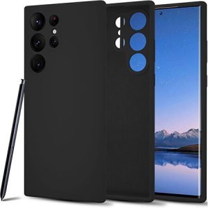 Husa din silicon de lux pentru Samsung Galaxy S23 Ultra - Neagra
