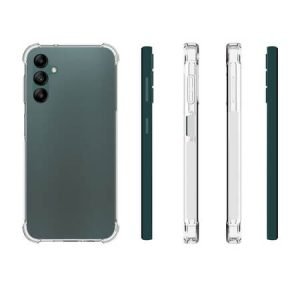 Противоударен силиконов гръб за Samsung Galaxy A14 - Прозрачен - imagine 2