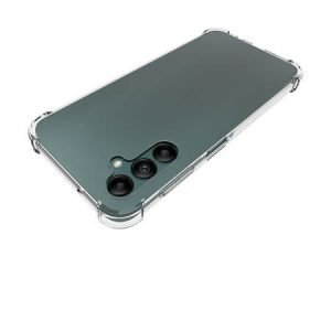 Противоударен силиконов гръб за Samsung Galaxy A14 - Прозрачен - imagine 4