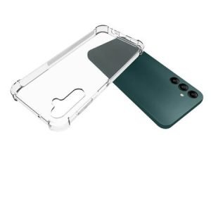 Противоударен силиконов гръб за Samsung Galaxy A14 - Прозрачен - imagine 1