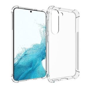 Husa din spate din silicon rezistenta la socuri pentru Samsung Galaxy S23 Plus - Transparenta