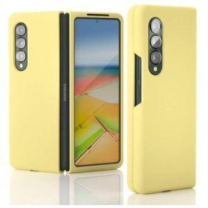Husa din silicon din doua piese pentru Samsung Galaxy Z Fold 4 - Galben