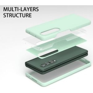 Силиконов кейс от две части за Samsung Galaxy Z Fold 5 - Мента - imagine 2