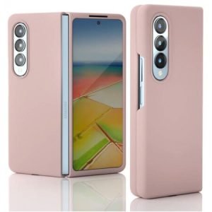 Силиконов кейс от две части за Samsung Galaxy Z Fold 5 - Розов - imagine 1