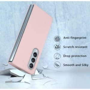 Силиконов кейс от две части за Samsung Galaxy Z Fold 5 - Розов - imagine 3