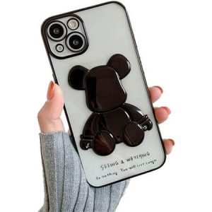 Удароустойчив кейс за телефон с мече за iPhone 14 - Черен - imagine 1