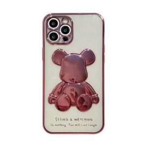 Удароустойчив кейс за телефон с мече за iPhone 14 Pro Max - Розов - imagine 1