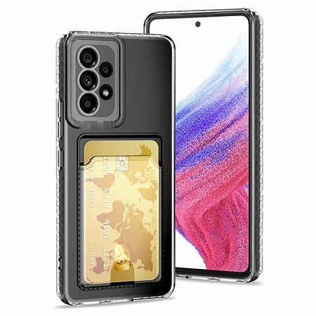 Husa transparenta din silicon pentru Samsung Galaxy A34 cu buzunar