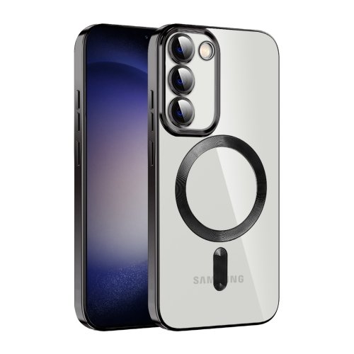 Husa transparenta de lux cu MagSafe pentru Samsung Galaxy S23 - Neagra