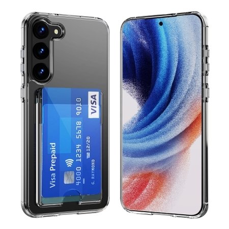 Husa transparenta din silicon pentru Samsung Galaxy S23 cu buzunar