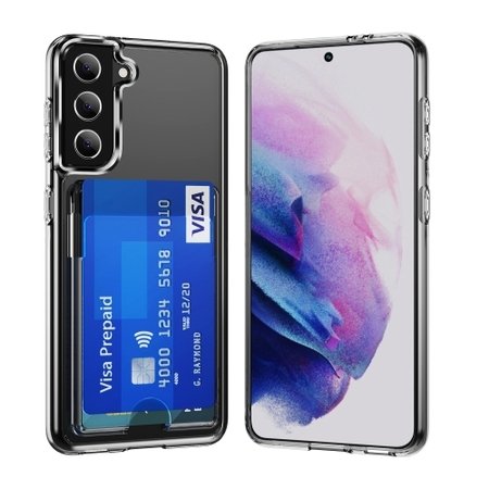 Husa transparenta din silicon pentru Samsung Galaxy S22 Plus cu buzunar