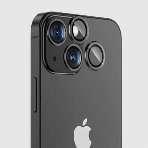 Protector din sticlă 3D, obiectiv pentru cameră pentru iPhone 15 Plus - negru