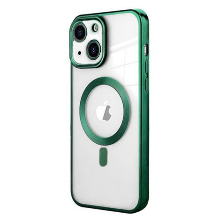 Husă transparentă de lux cu MagSafe pentru iPhone 13 - Verde