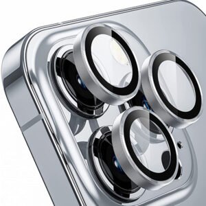 Protector din sticlă 3D, obiectiv pentru cameră pentru iPhone 15 Pro - gri