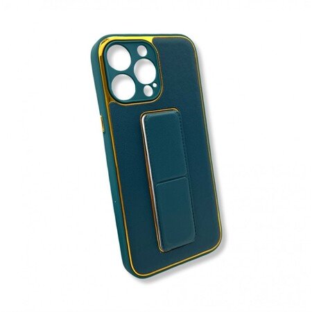 Husa din piele rezistenta la socuri cu suport pentru iPhone 14 Pro Max - verde
