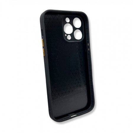 Husa din piele rezistenta la socuri cu suport pentru iPhone 12 Pro - neagra