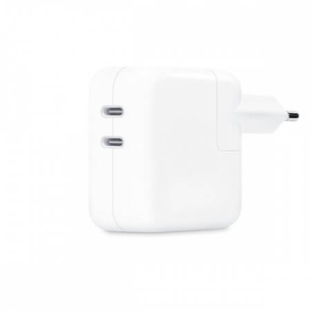 Încărcător Apple Încărcător rapid 35W pentru Apple, cu dublu USB Tip C - Alb